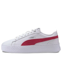 (WMNS) PUMA Smash Platform Leather 'White Bright Rose' 366487-20