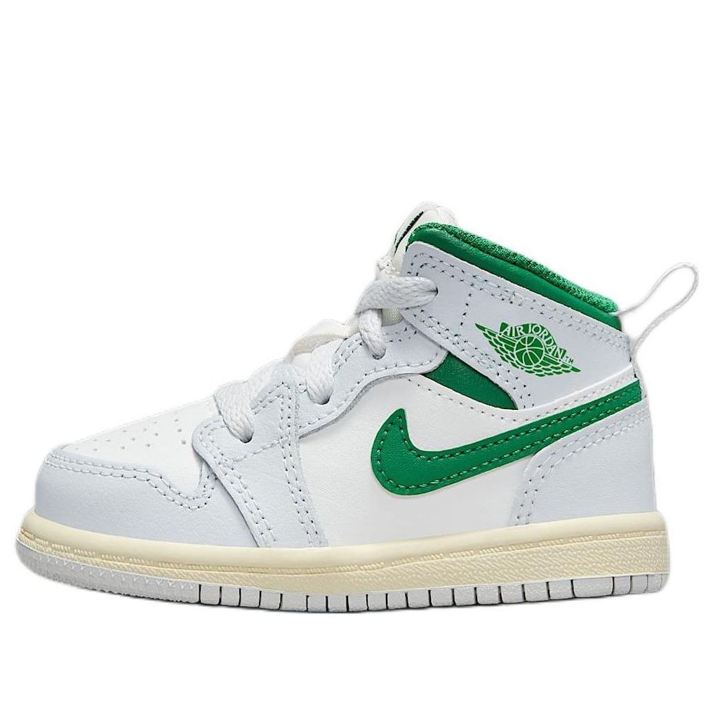 (TD) Air Jordan 1 Mid 'Summit White Pure Platinum Sail Pine Green' DQ8425-142