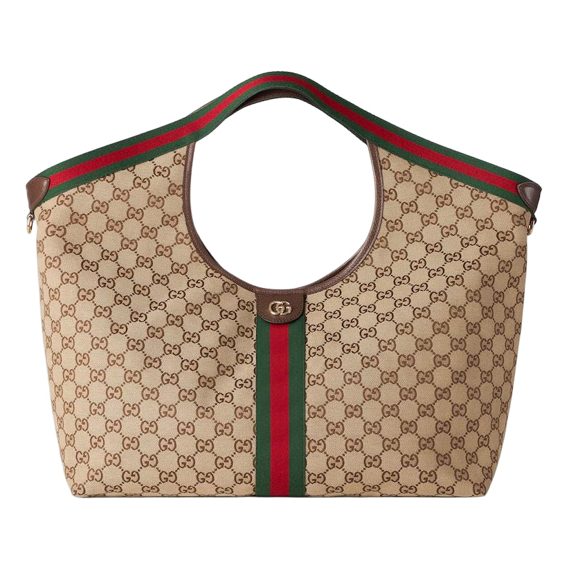 (WMNS) Gucci Giglio Large Tote Bag 'Beige Dark Brown' 853971-FAFFP-2547