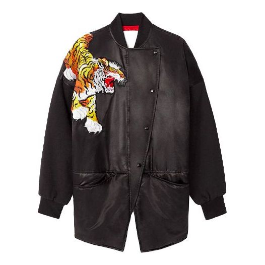 KENZO x Kansaiyamamoto Crossover SS21 TIGER Embroidered Aviator Black Jacket FB52BL1255KC-99