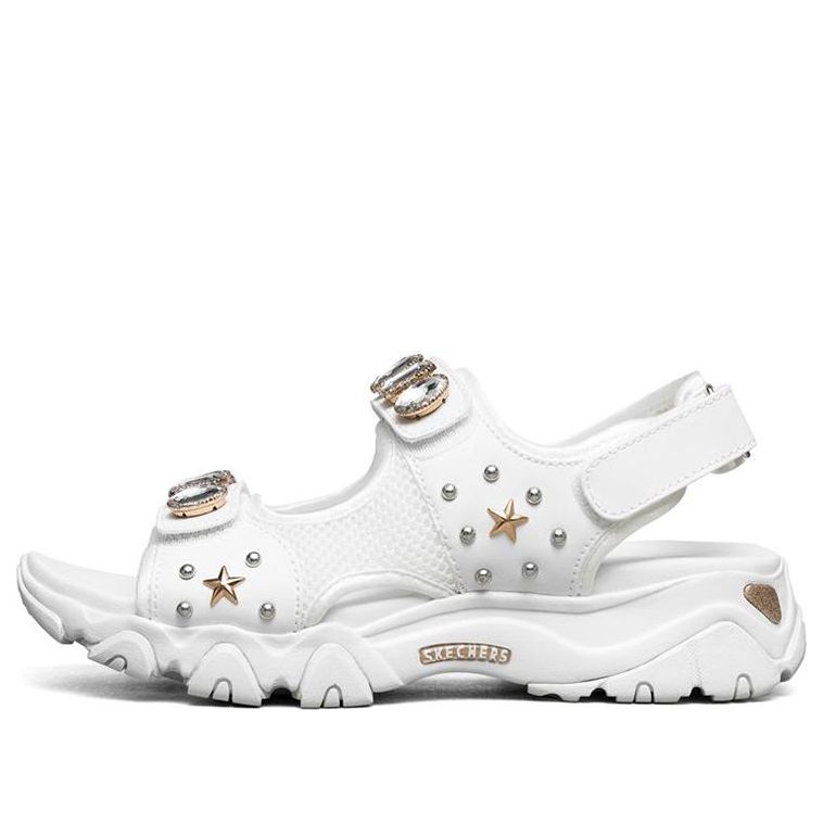 (WMNS) Skechers D'Lites 2.0 Simple and Stylish Sandals White 32994-WHT