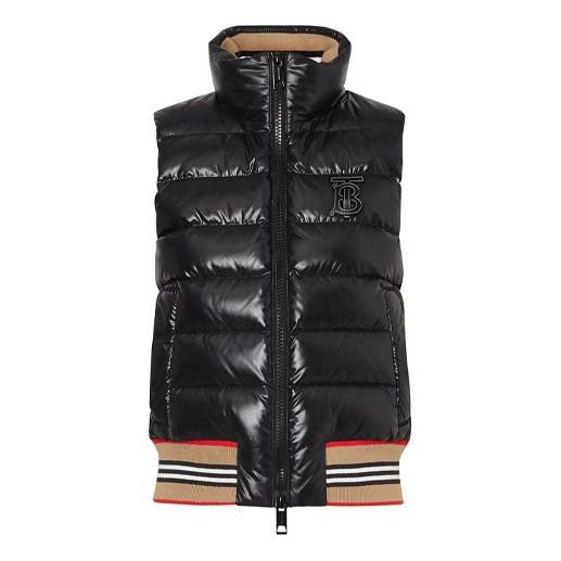 (WMNS) Burberry Short Stripes Nylon Logo Down Jacket 80172871