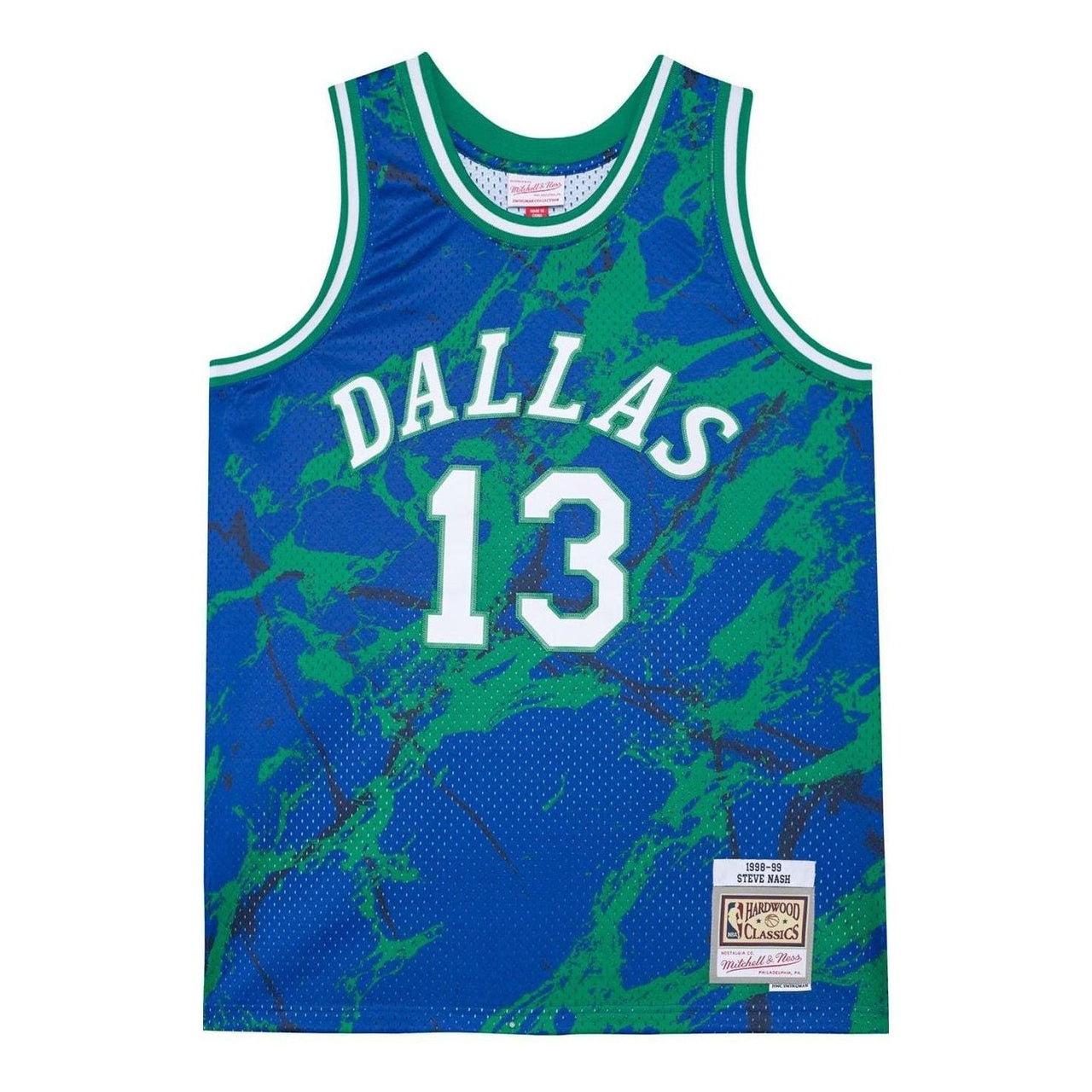 Mitchell & Ness x NBA Dallas Mavericks 1998-99 Marble Swingman Jersey 'Steve Nash 13' TFSM1278-DMA98SNABLUE