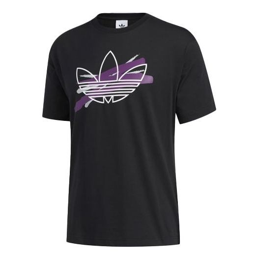 adidas originals Casual Sports Logo Printing Short Sleeve Black FM1544