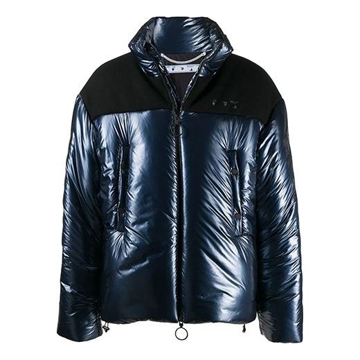 Men's Off-White logo Jacket Blue OMED026F20FAB0014600