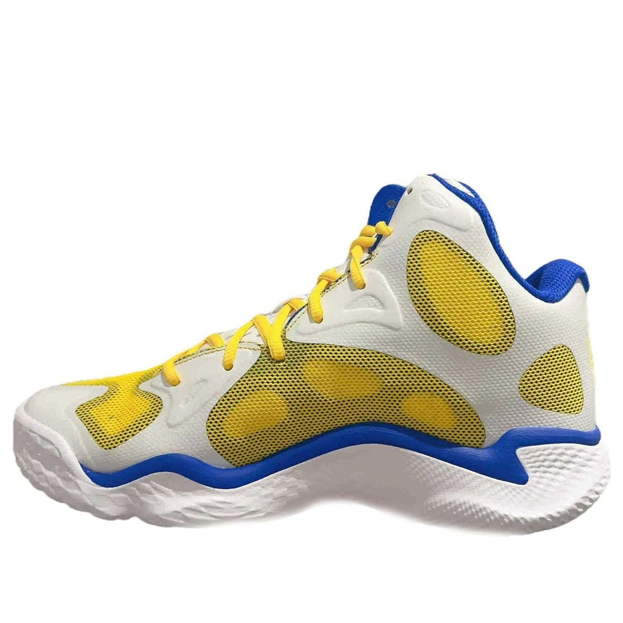 Under Armour Spawn FloTro Basketball Shoes 'White Yellow Blue' 3026640-100
