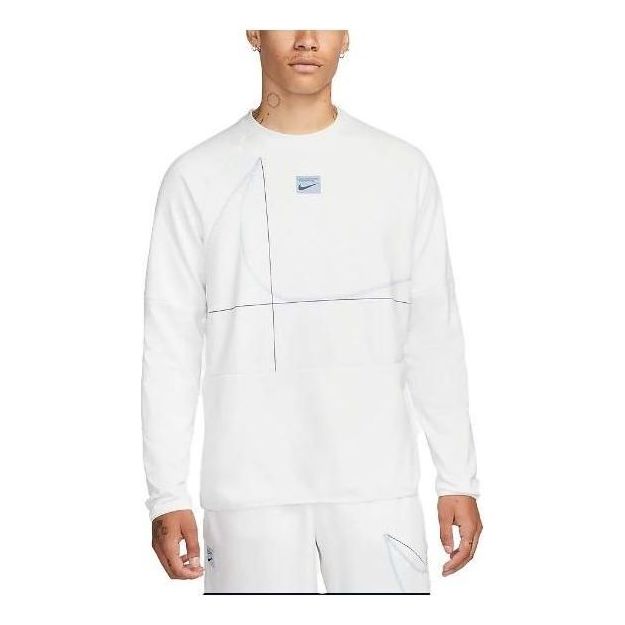 Nike Dri-FIT Long-Sleeve Fleece Fitness T-shirt 'White' DQ6622-121