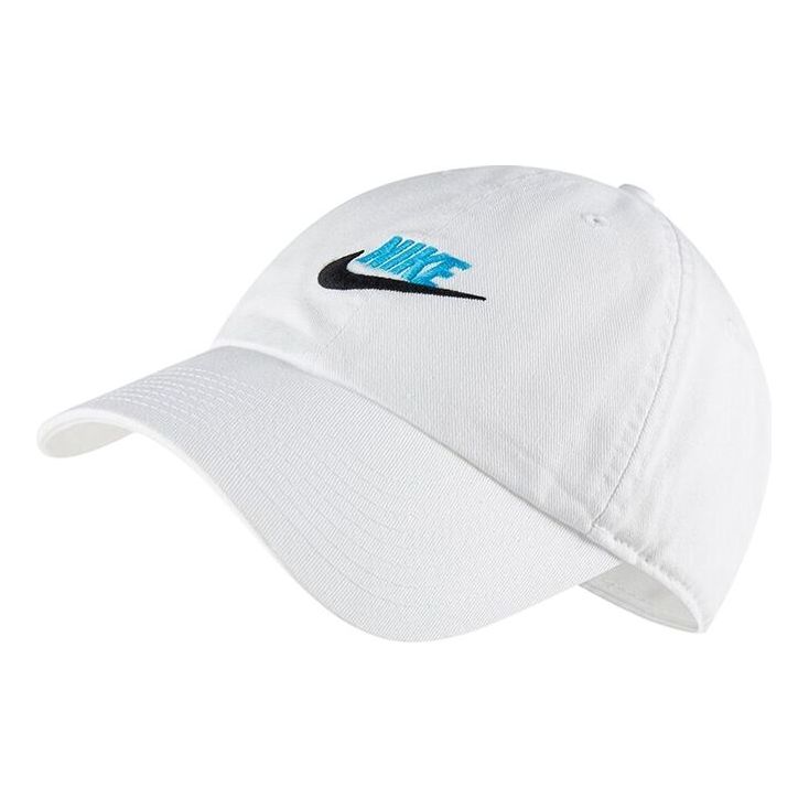 Nike Sportswear Heritage86 Futura Washed Cap 'White University Blue Black' 913011-108