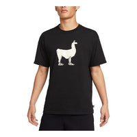 Nike Contrasting Colors animal Pattern Printing Round Neck Casual Short Sleeve Black DR1242-010
