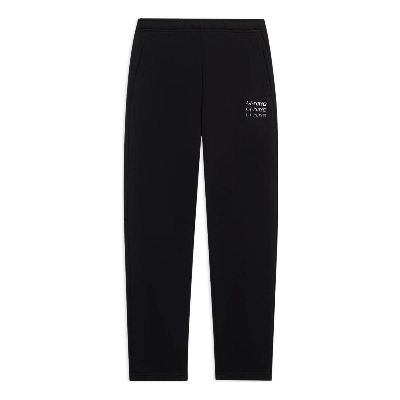 Li-Ning Triple Logo Straight Sweatpants 'Black' AKLSG47-3