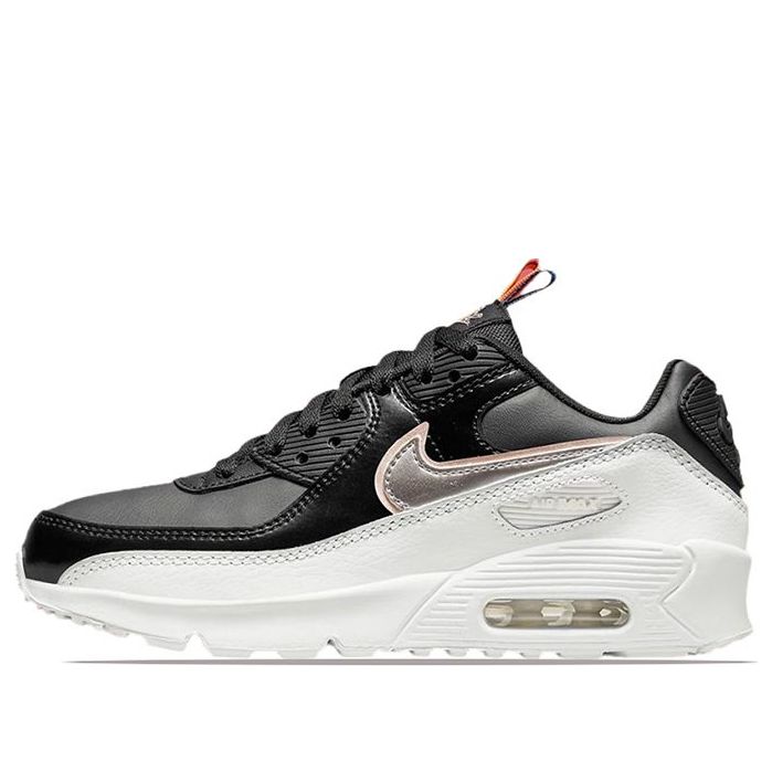 (GS) Nike Air Max 90 Leather SE 'Off Noir Metallic Pewter' DJ0414-001