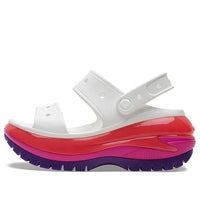 (WMNS) Crocs Classic Mega Crush Sandal 'White Red Purple' 207989-94S
