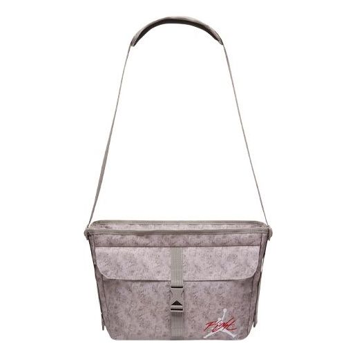 حقيبة كتف كاجوال بشعار ماركة Air Jordan Buckle حقيبة رسول بسعة كبيرة رمادية DV5362-001