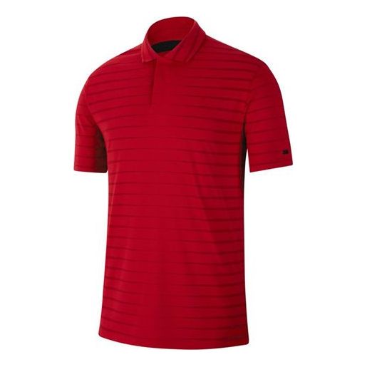 Men's Nike Dri-FIT Tiger Woods Stripe polo Red Polo Shirt BV0351-687