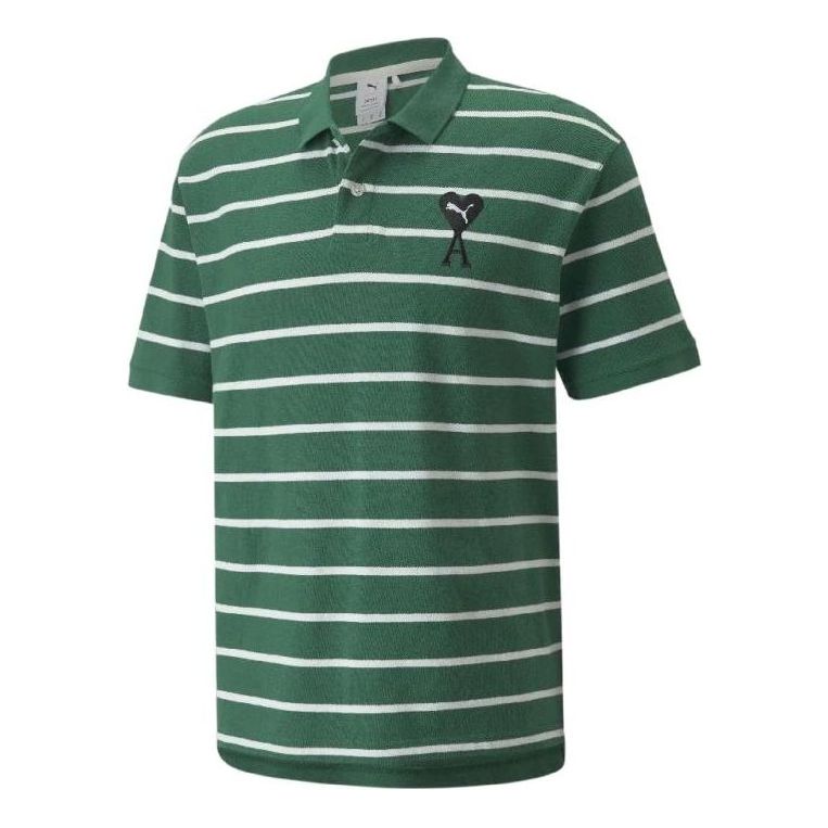 PUMA X Ami Short Sleeve Polo Shirt 'Green' 534067-96