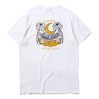 Men's Vans Cartoon Printing Round Neck Short Sleeve White VN0A4P59WHT