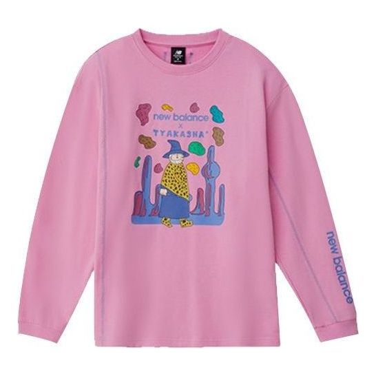 New Balance x Tyakasha Graphic Print Sweatshirt Asia Sizing 'Pink Purple' AMT04390-NJR