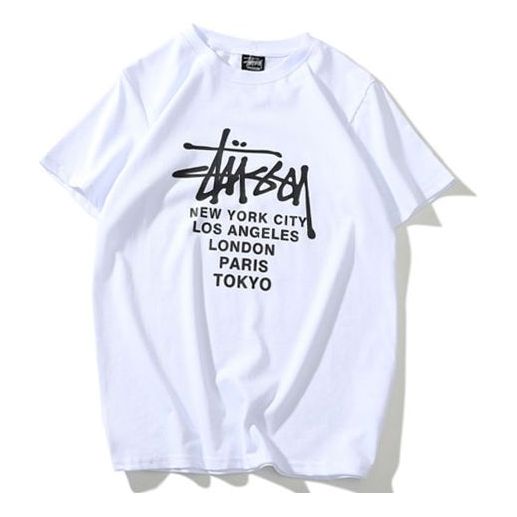 Stussy Classic Printing Short Sleeve Unisex White 1904062