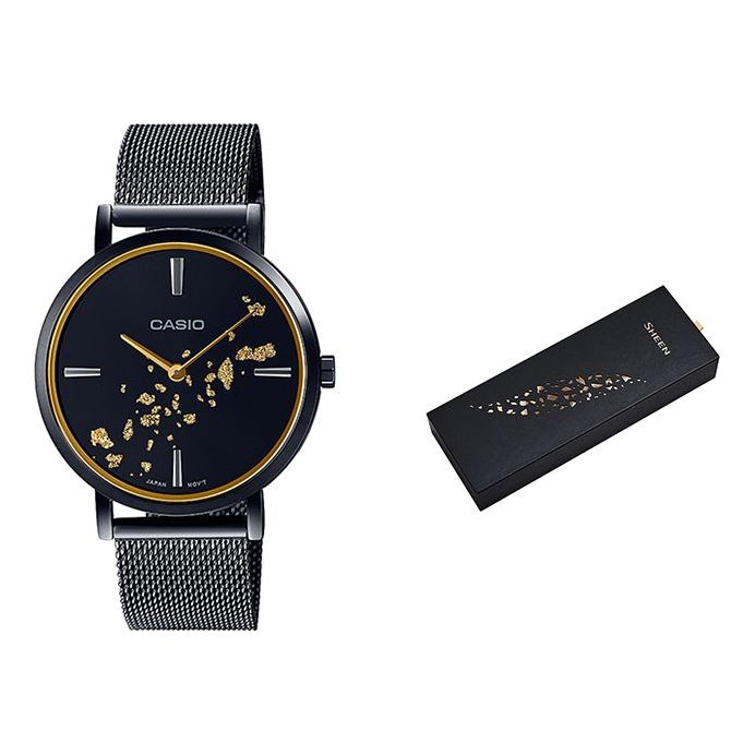 Casio Lineage Analog Watch 'Black Gold' MTP-C100BM-1AUPFJD