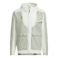 adidas TERREX U VOYG LIGHT WB Outdoor Sports Hooded Jacket Couple Style light grey HE5180