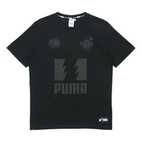 PUMA x The Hundreds Tee Funny Printing Round Neck Short Sleeve Black 596750-51