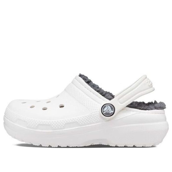 (GS) Crocs Classic Lined Clogs 'White Grey' 207009-10M