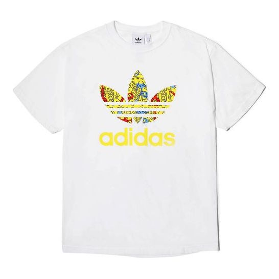 adidas originals Keith Haring Sports Round Neck Short Sleeve White FS3681