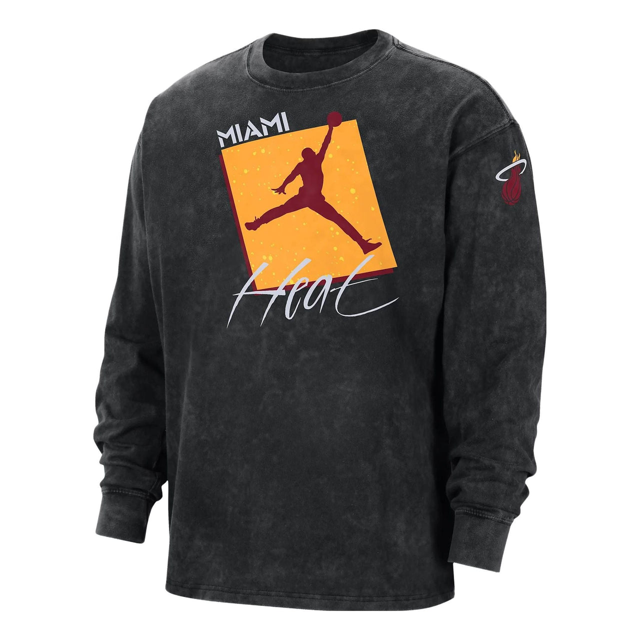 Air Jordan Miami Heat Courtside Statement Long-Sleeve T-shirt 'Black' DV5749-010