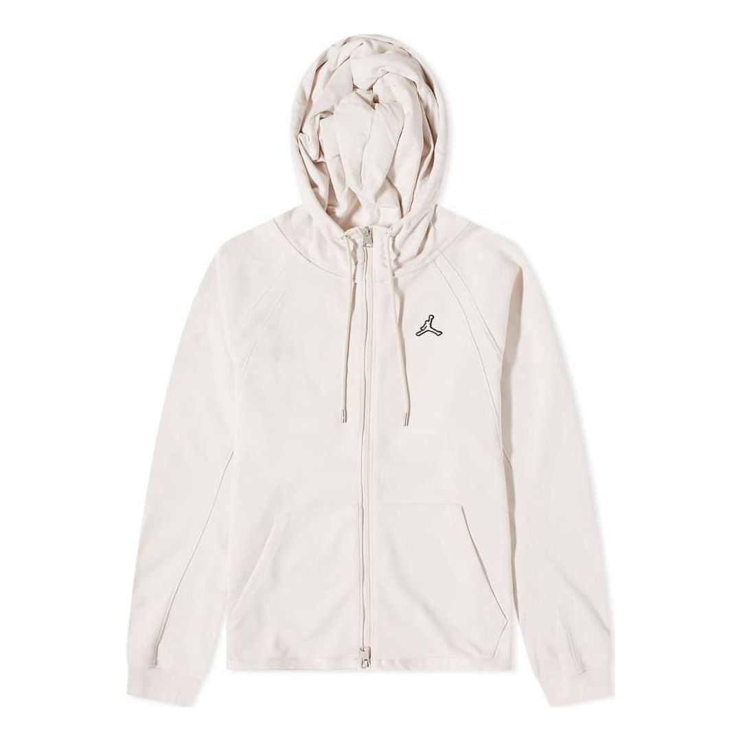 Air Jordan Solid Color Drawstring Hooded Jacket Men's Grey DJ0886-104