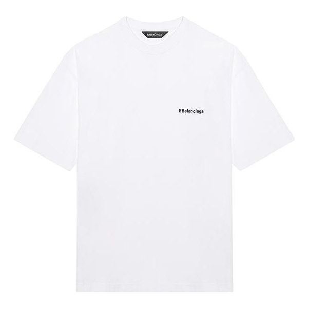 Balenciaga SS21 BB Letter Printing Male White 612966TJV879040