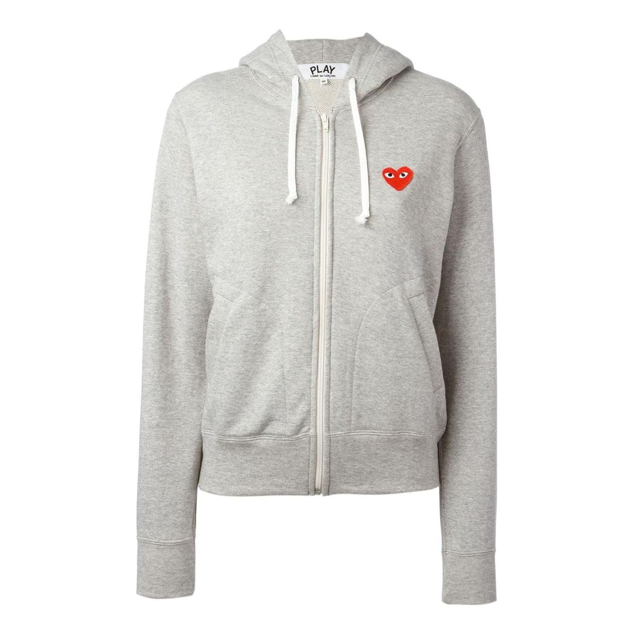 (WMNS) COMME des GARCONS PLAY Big Heart Zip Hooded Sweatshirt 'Grey' P1T167-1
