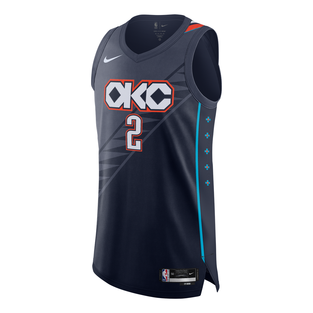 Nike Shai Gilgeous-Alexander Oklahoma City Thunder City Edition NBA Authentic Jersey 'Thunder Blue' HM6117-438