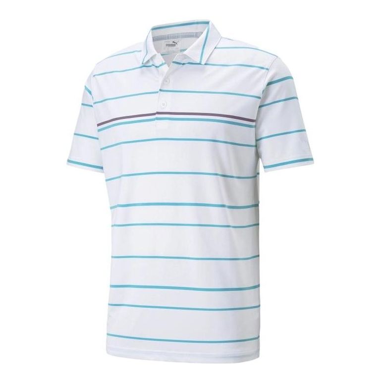 PUMA Mattr Striper Golf Polo Shirt 'White' 532976-13