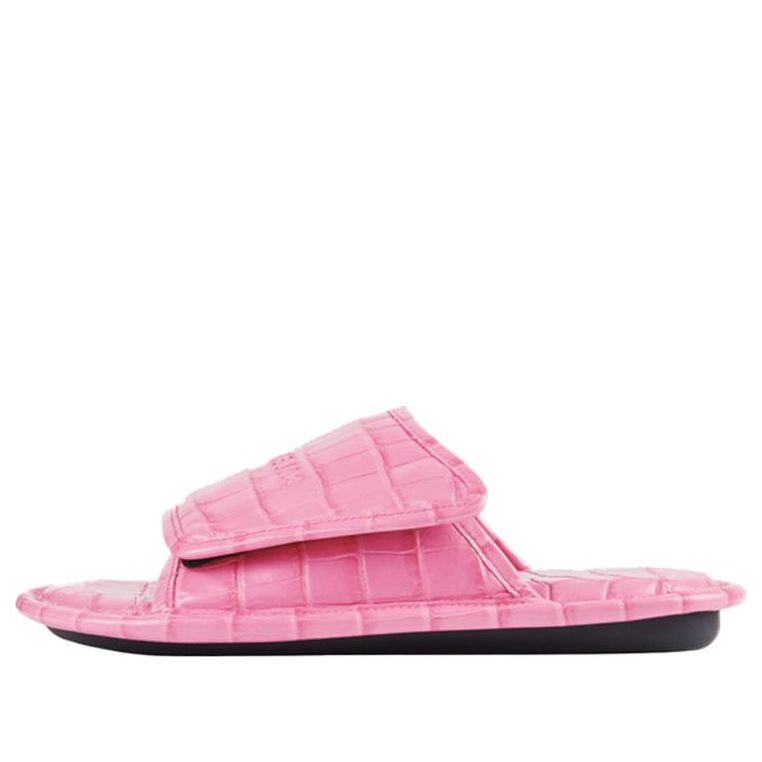 (WMNS) Balenciaga Home Crocodile Pattern Calfskin Mules Pink 616716WA9D76842
