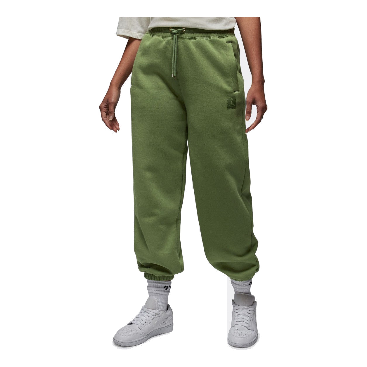 (WMNS) Air Jordan Flight Fleece Trousers 'Green' FB5114-340