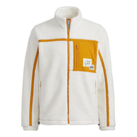 adidas neo U Radio W Jkt Contrasting Colors Pocket Fleece Stay Warm Sports Stand Collar Jacket Couple Style Pink White HG9039