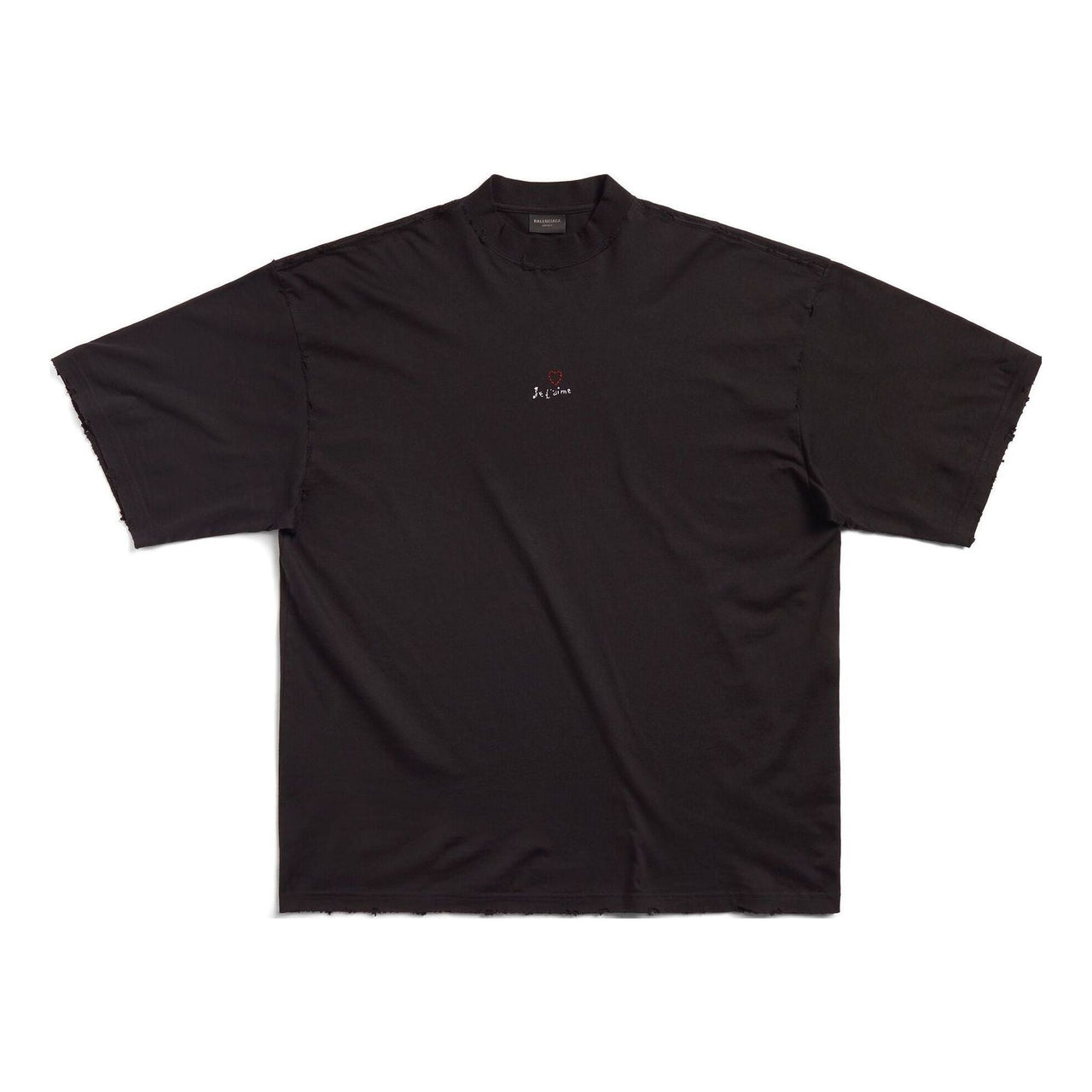 Balenciaga Je t'aime T-shirt Large Fit 'Black' 744439TOVM79070