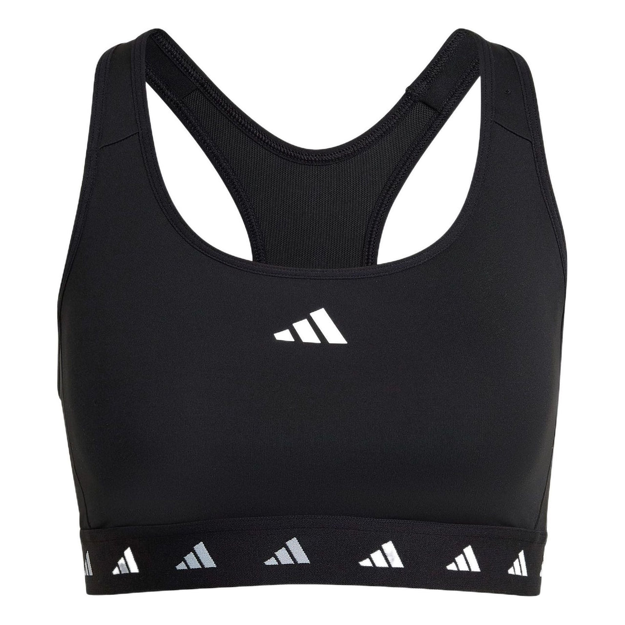 (WMNS) adidas Powerreact Training Medium-Support Techfit Bra Asia Sizing 'Black White' HN7273