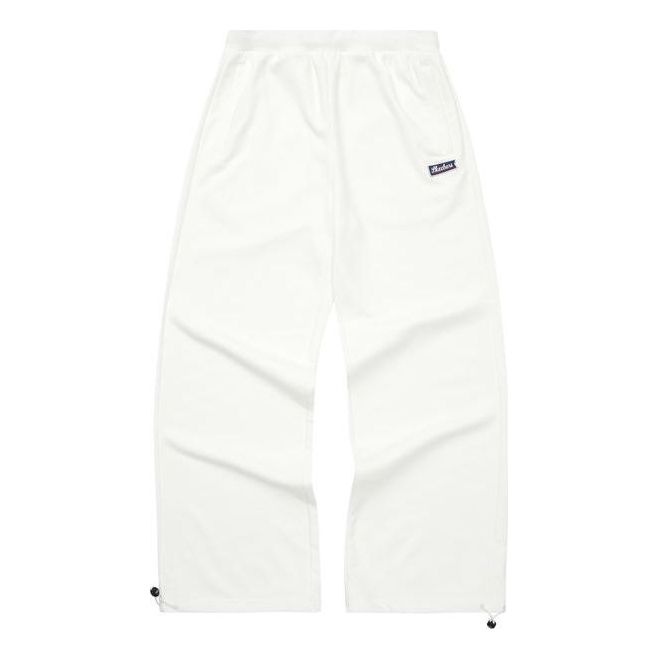 (WMNS) Skechers Logo Letter Straight Casual Pants 'White' L222W151-0074