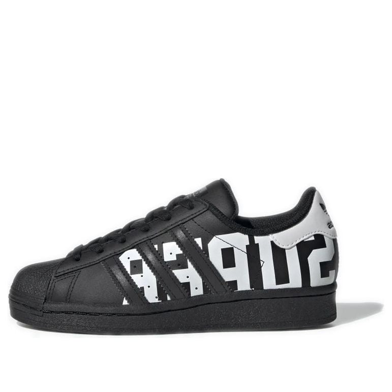 (GS) adidas originals Superstar J Logo 'Black White' FV3745