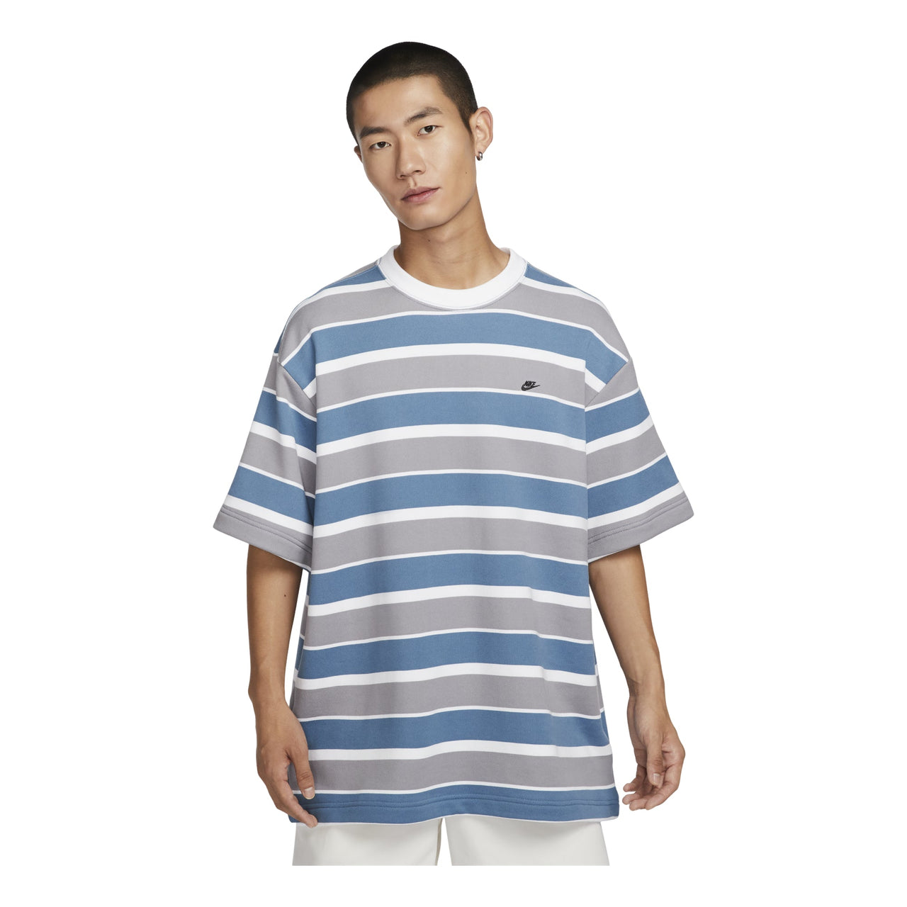 Nike Sportswear French Terry T-Shirt Asia Sizing 'Aegean Storm White' HJ6781-429