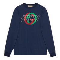 Gucci Cotton Jersey Long Sleeve T-shirt 'Dark Blue' 774304-XJGA4-4622