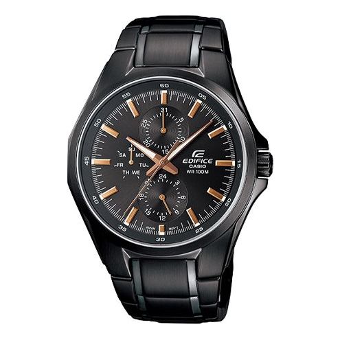 CASIO EDIFICE Waterproof Stainless Steel Strap Mens Black Analog EF-339BK-1A9