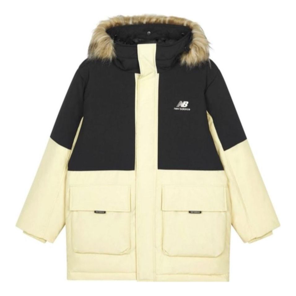 New Balance Color Block Down Jacket Asia Sizing 'Yellow Black' AMJ23355-GO
