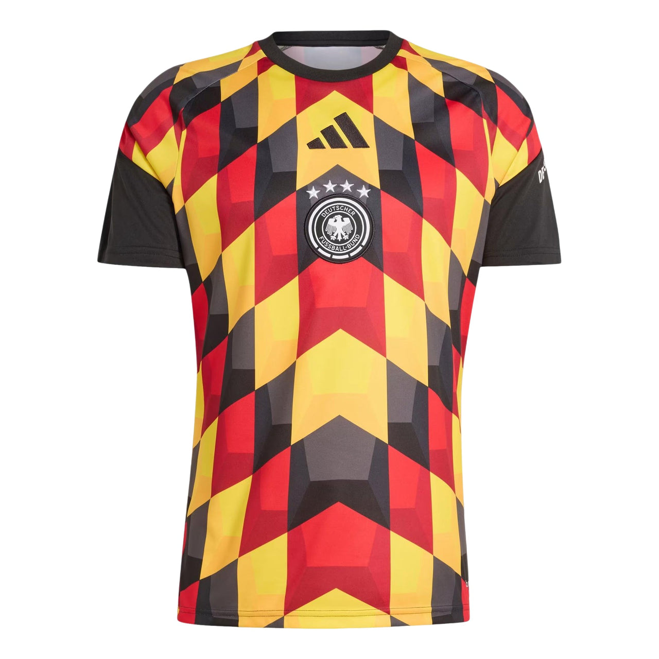 adidas Germany 26 Home Pre Match Jersey Asia Sizing 'Black Team Yellow' JZ4577