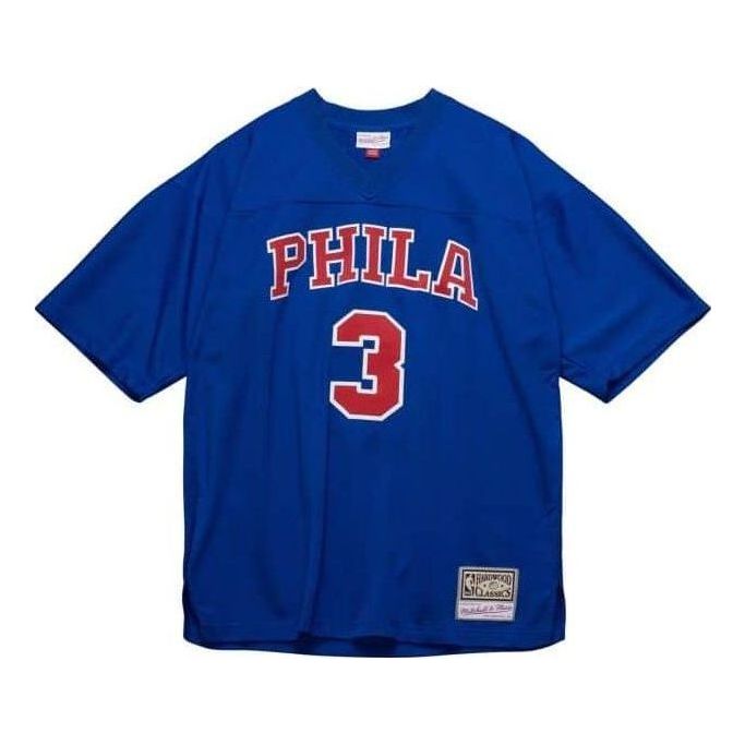 Mitchell & Ness x NBA Philadelphia 76ers T-Shirt 'Allen Iverson 3' TNMP4846-P76YYAIVBLUE