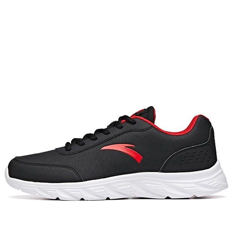 ANTA Running Series Sneakers Leather 'Black Red' 91835529-8