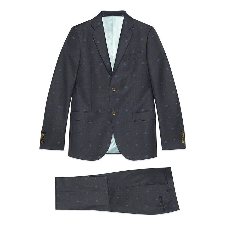 Gucci Bees And Hearts Monaco Suit 'Grey Blue' 554100-Z559J-4265