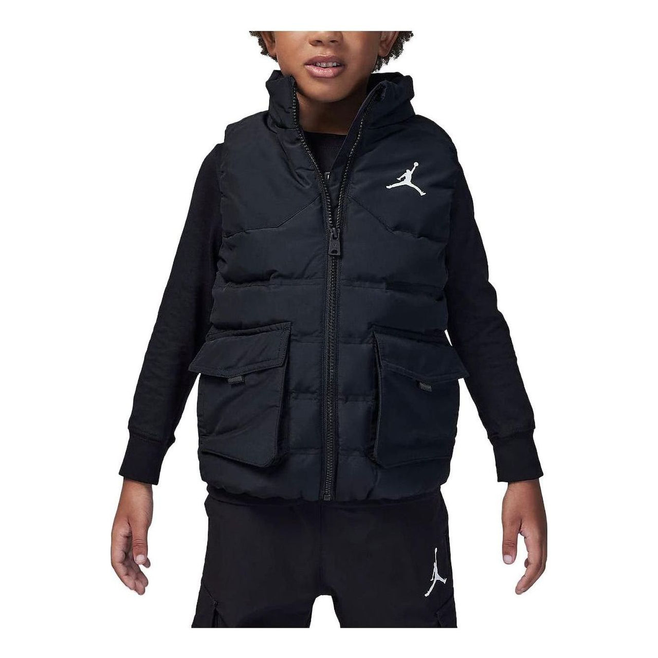 (GS) Air Jordan Blocked Down Vest 'Black' FV2873-010