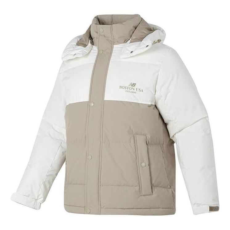 New Balance Windproof Down Jacket Asia Sizing 'White Beige' AMJ34301-CIC